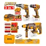 Set Taladro Atorn Per P20S 20V + Atorn Yeso P20S 20V CDSLI20428 + Rotomart P20S 20V CRHLI20268 + 2 bat 4 AH + 1 carg 4 AH