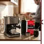 Cafetera Espresso Dakota 2 En 1 20 Bares 1.5L Con Espumador Plateado + Termo 1000ml Acero Inoxidable Negro + Mate Térmico Dakota M250ss Acero Inoxidable Con Bombilla Incluye Cafe Molido  Italiano
