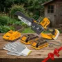 Mini Motosierra Ingco P20s Cgsli2068 Anaranjada 20v + Set 2 Baterías 2amp + Cargador Incluye Guantes Moteados