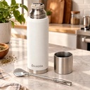 Termo Dakota 1000ml Acero Inoxidable Blanco Botella Térmica Bebidas Incluye Bombilla Acero