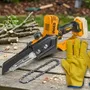 Mini Motosierra Ingco P20s Inalámbrica a Batería Anaranjada Incluye Guante Vaqueta Medio