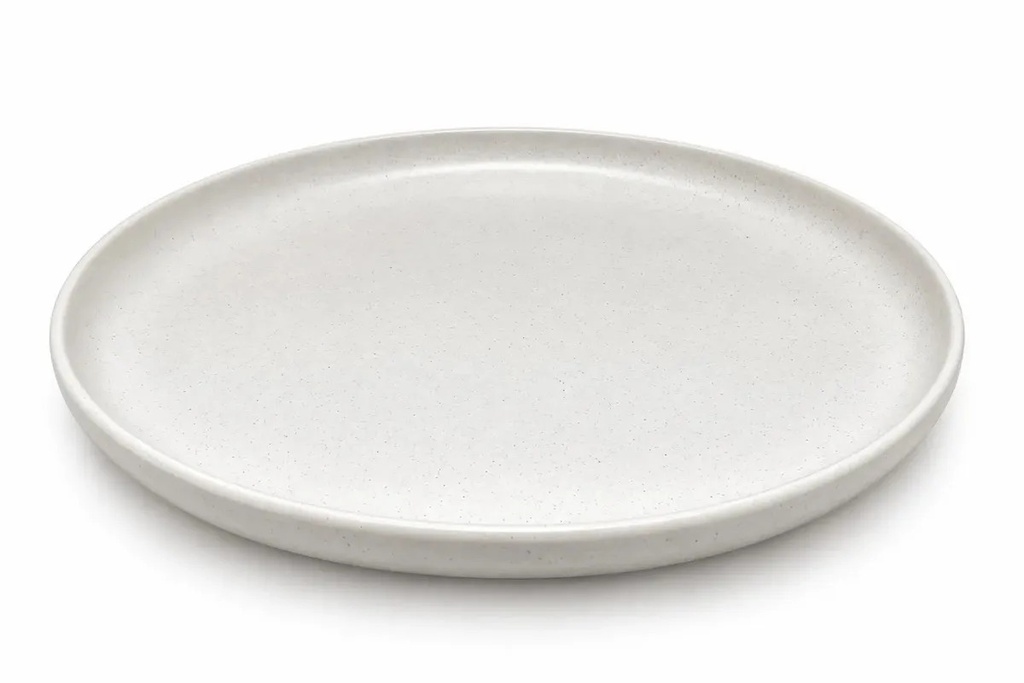 [6X PLA21BL] Set 6 Plato Blanco Cerámica 21 Cm Postre Entrada Guarnición Lisa