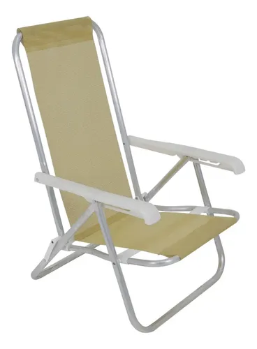 [23006 - 714604086963] Silla Bel Aluminio Reclinable 4 Posiciones Sannet Beige 23006