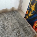 Alfombra Pelo 150x100cm Dakota Suave Antideslizante Multiuso Living Dormitorio Baño Color Gris ALF150
