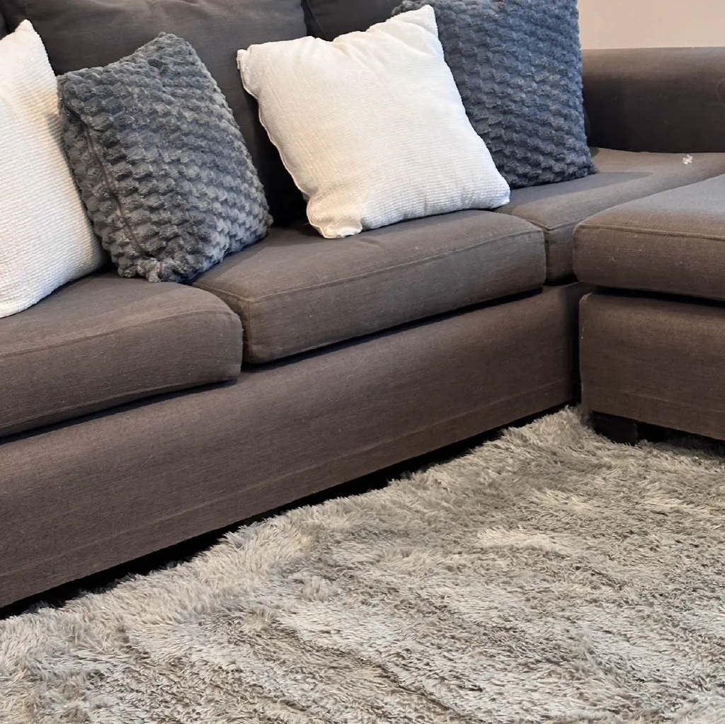 [ALF240 GRISCLARO - 727373187007] Alfombra Pelo 200x240cm Dakota Suave Antideslizante Multiuso Living Dormitorio Baño Color Gris Alf240
