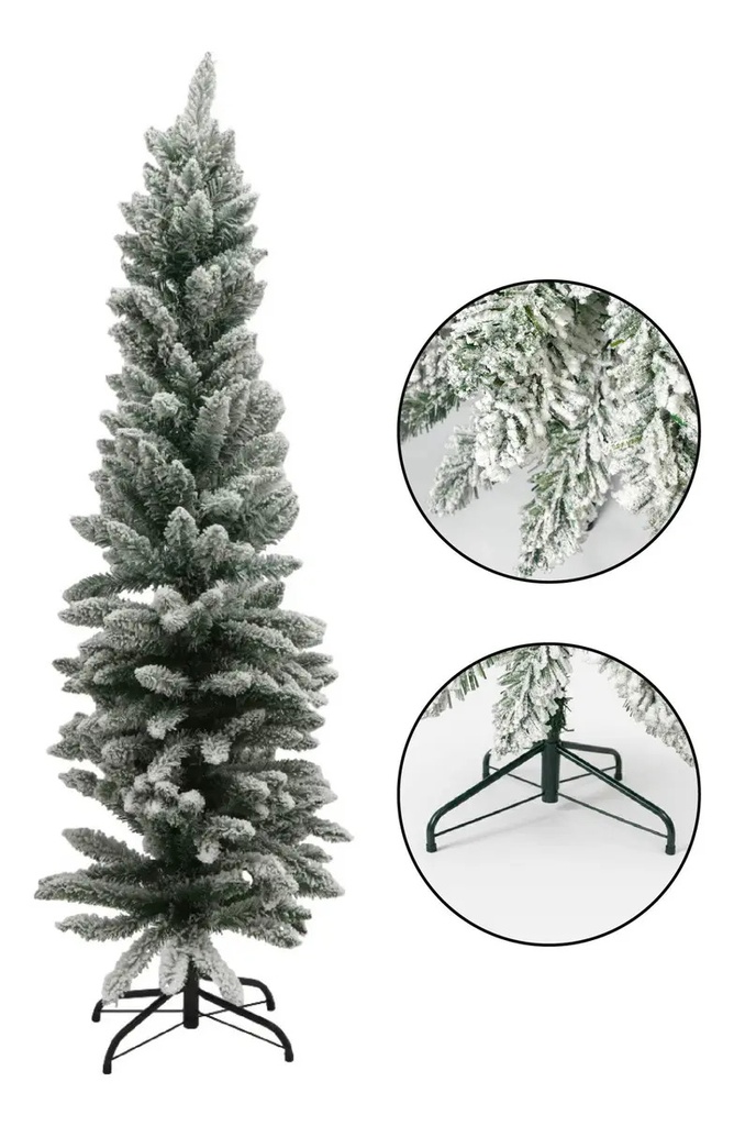 [ARBNAVNEVALARG01 - 714604301707] Arb Nav Nev Árbol Navidad Nevado Alargado 150cm ALARG-01