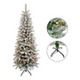 [ARBNAVNEVALARG02 - 714604301714] Arb Nav Nev Árbol Navidad Nevado Alargado 120cm con Luces ALARG-02