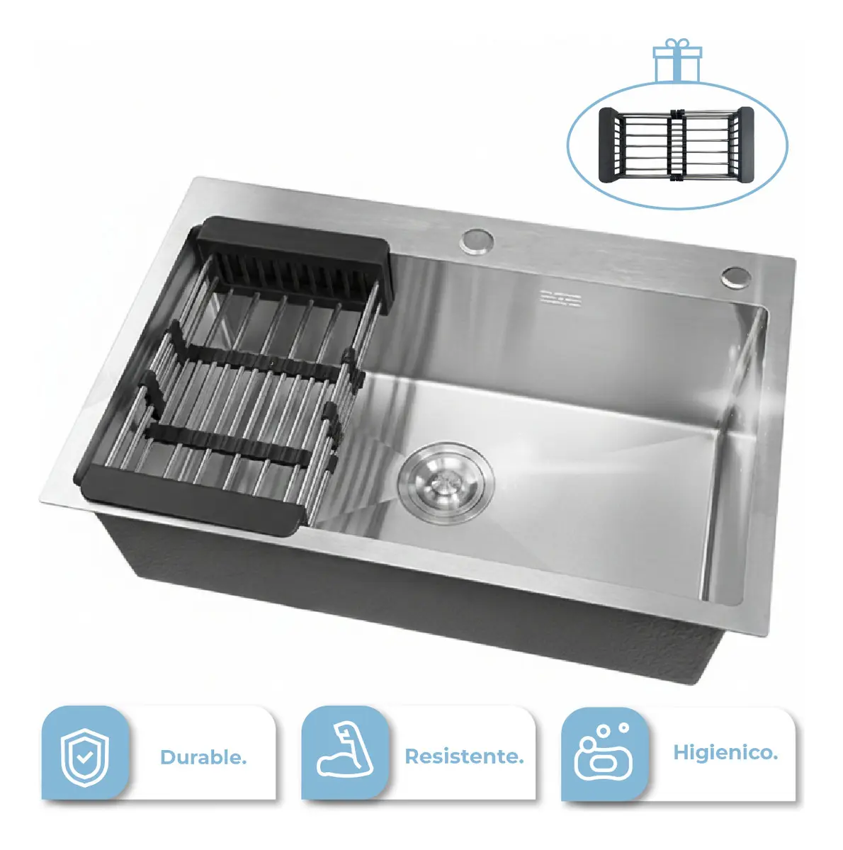 Bach 001 Bacha de Cocina con Accesorios Acero Inox BACH001