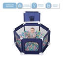 Parque Infantil Hexagonal Azul Marino BBJUE003