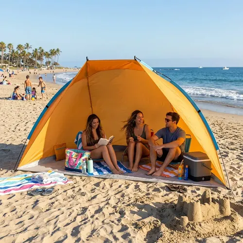 [CA02 NARANJA - 763571799451] Carpa Playa Color Naranja CA02