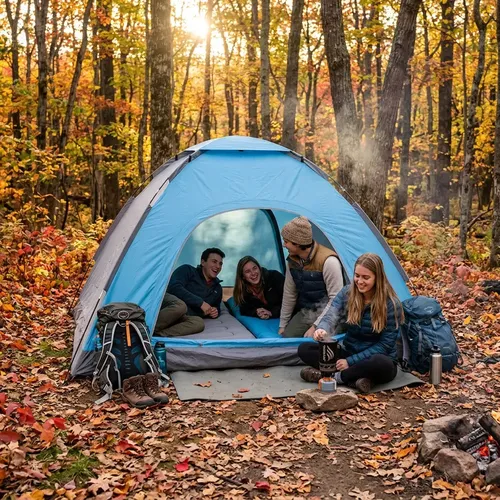 Carpa 4 Personas 200X200X135cm Azul CA04