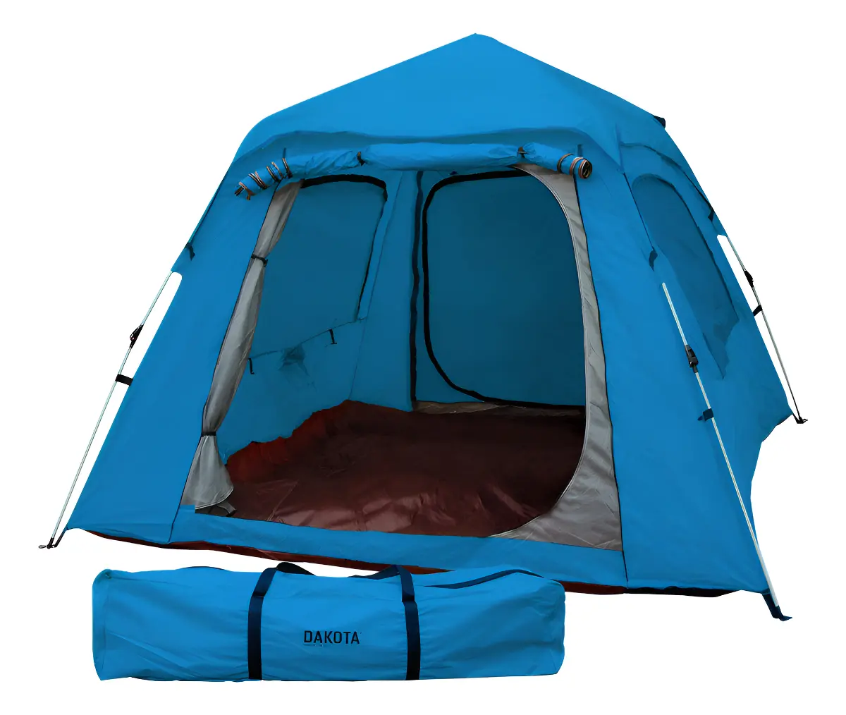 [CA06 AZUL - 763571799147] Carpa Autoarmable para 6 Personas Dakota Automática 240x240x154cm Color Azul CA06