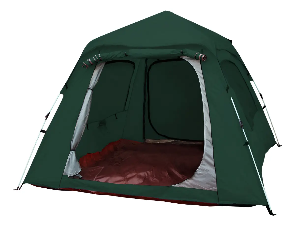 [CA06 VERDE - 763571799154] Carpa Autoarmable para 6 Personas Dakota Automática 240x240x154cm Color Verde CA06