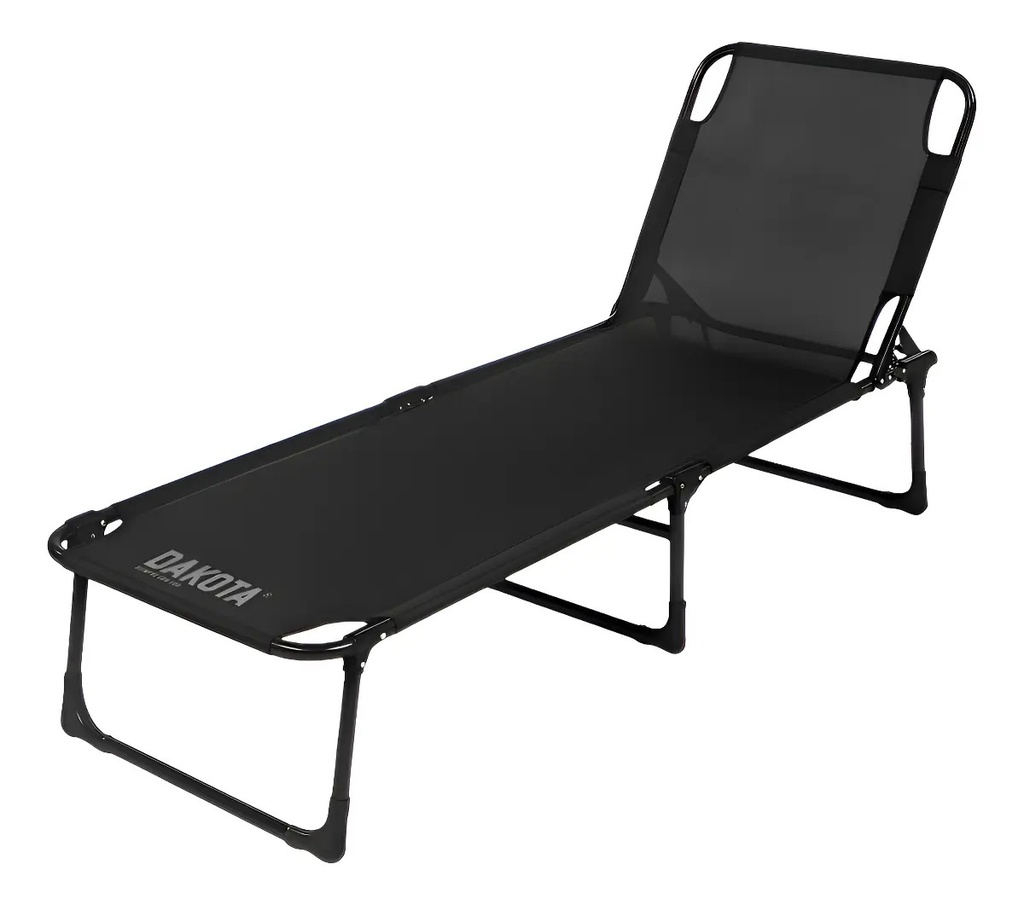 [CAMA03 - 763571799895] Reposera Cama 3 Posiciones Negro CAMA03