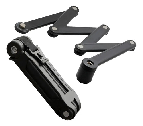 [CSG070N - 714604032106] Cadena Seguridad Plegable Negro para Bicicleta CSG070N