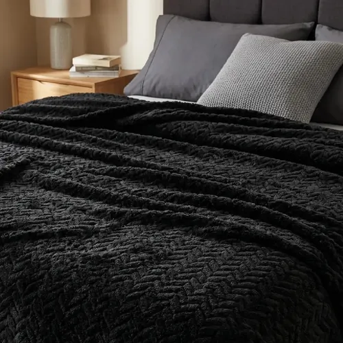 Frazadas Manta 200x230 Dakota Invierno Color Gris Claro FRA340G200X230