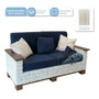 [FS2C001 AZUL 0714604478942] Funda Sillon 2 Cuerpos Azul FS2C001