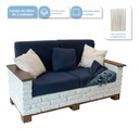 Funda Sillon 2 Cuerpos Azul FS2C001