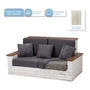 [FS2C001 GRIS OSCURO 0714604478973] Funda Sillon 2 Cuerpos Gris Oscuro FS2C001