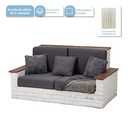 Funda Sillon 2 Cuerpos Gris Oscuro FS2C001