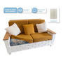 [FS2C001 MARRÓN 0714604478980] Funda Sillon 2 Cuerpos Marrón FS2C001