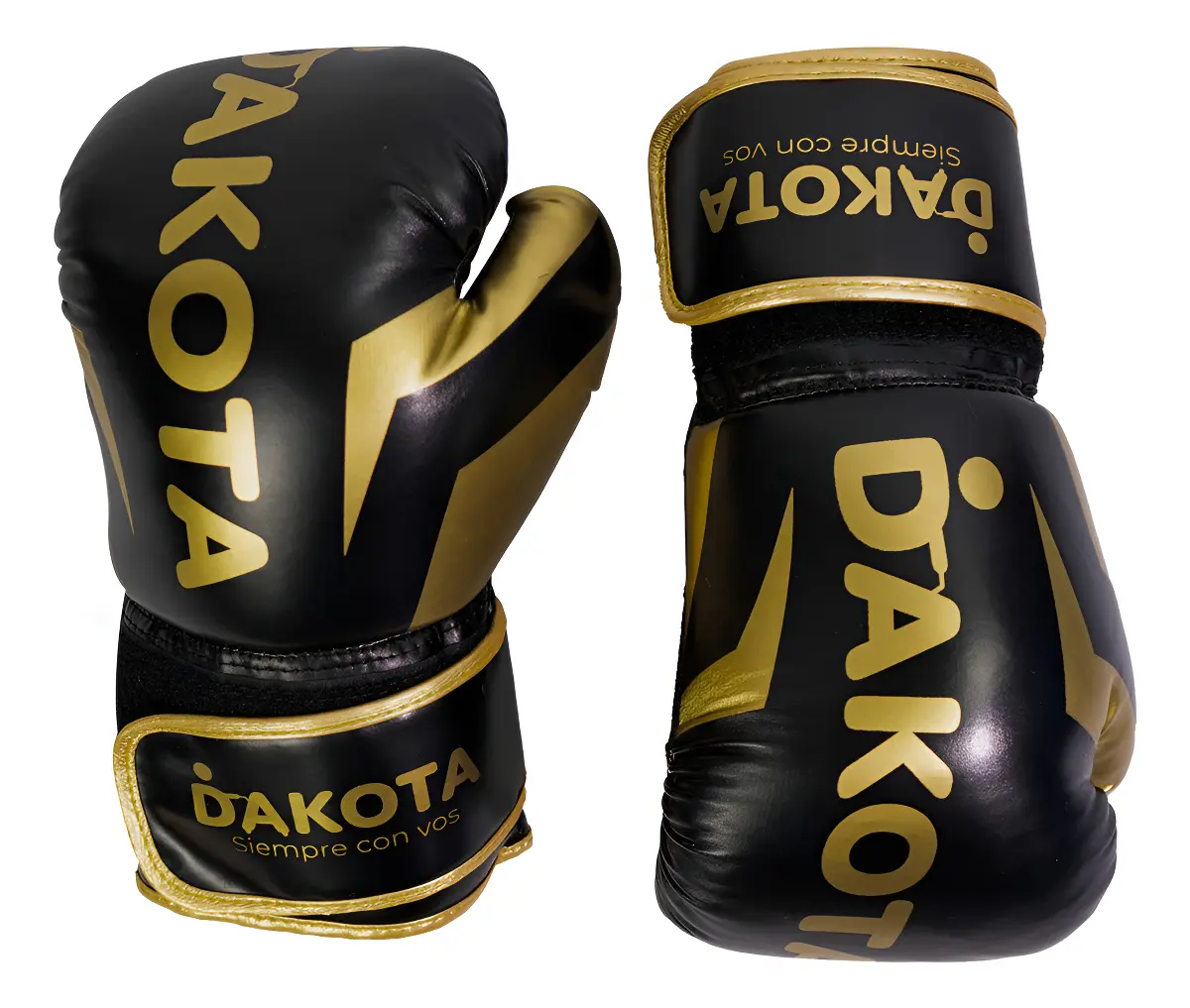 Guantes de Boxeo Profesional Color Negro/Dorado GBX001