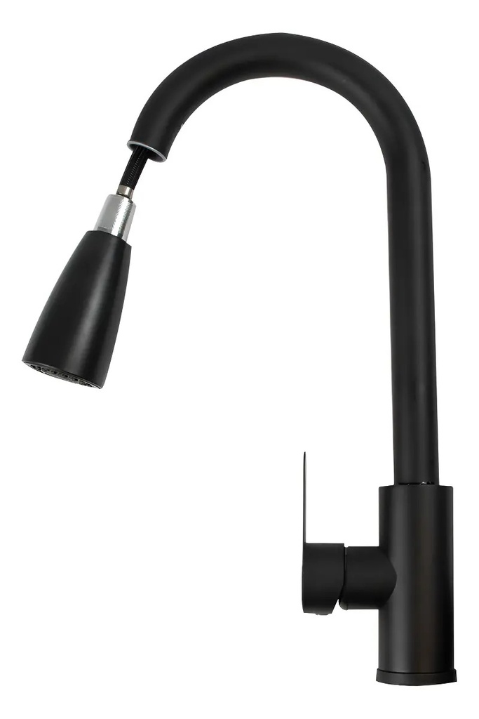Grif Coc Griferia de Cocina Pico Extensible Negro PA04
