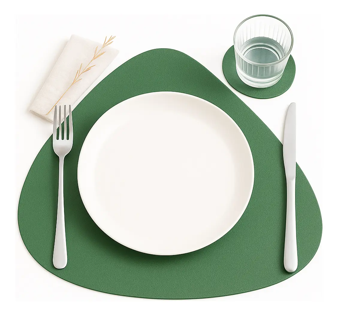 [INF001 VERDE - 727373186338] Verde Pack X6 Individuales con Posavaso INF001