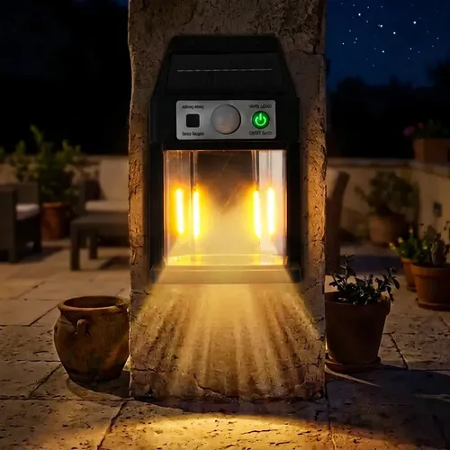 Aplique LED 2 Velas C/Sensor de Movimiento LEDSM02