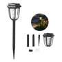 Luzext Luz Exterior LED con Panel Solar Negro