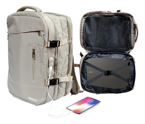 [MG BEIGE - 763571857656] Mochila Monobag Mg Beige