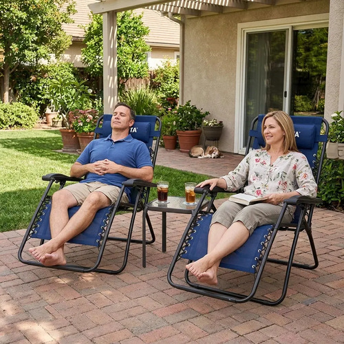 [2X GRCERO AZUL] Pack 2 x Reposera Grcero Azules