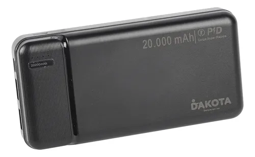 [PWB021 - 727373187298] Cargador Portátil Dakota Power Bank Carga Rápida Color Blanco Negro PWB021