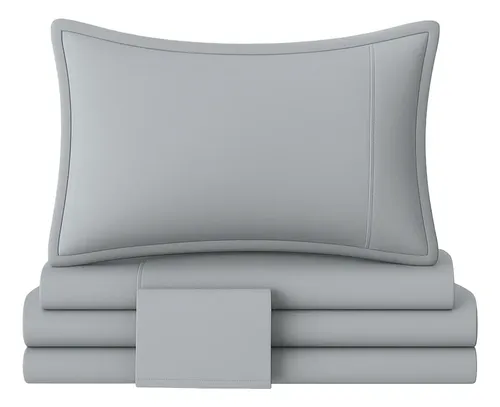 [SABQUEEN001 GRIS - 727373186666] Sabanas Queen Gris Hogar SAB-QUEEN-001
