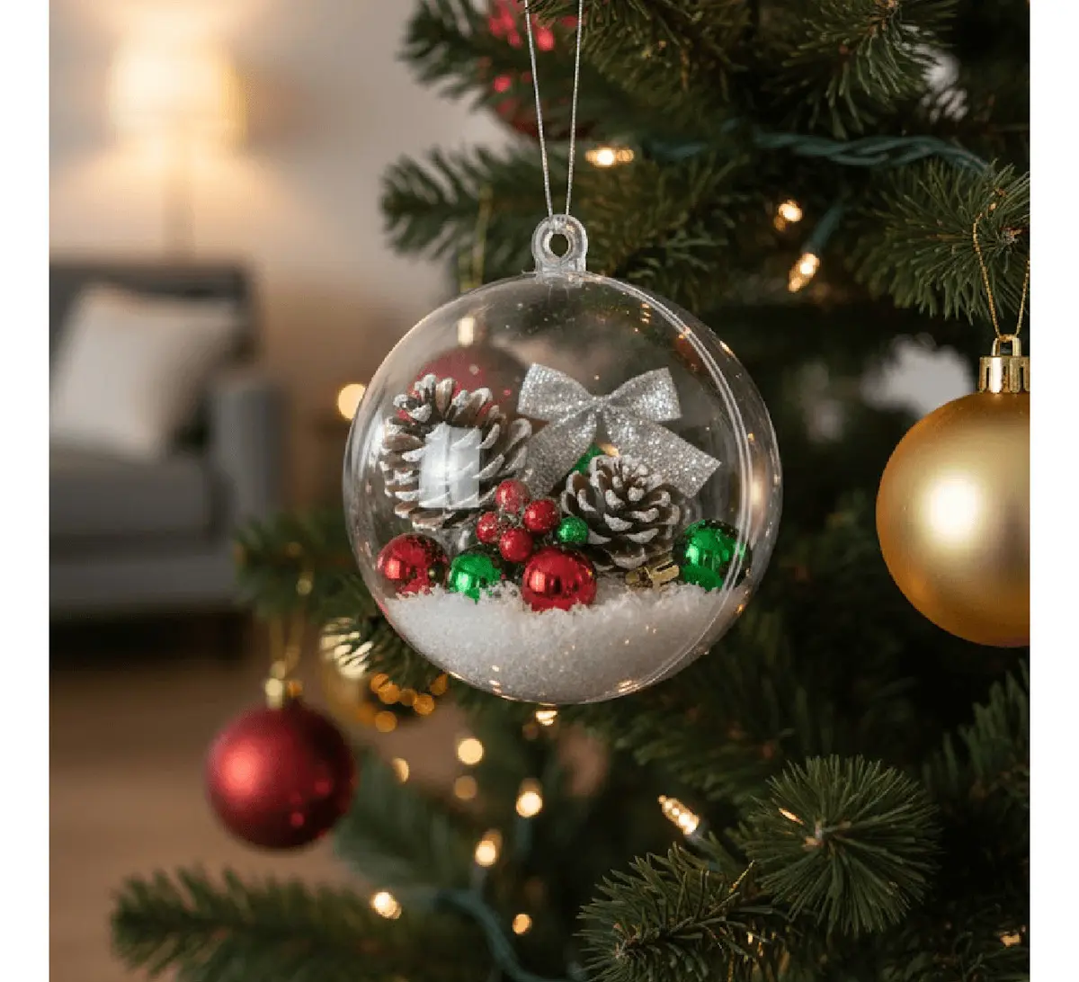 [SET24NAV001] Set Adorno de Navidad Transparente Encastrables SET-24