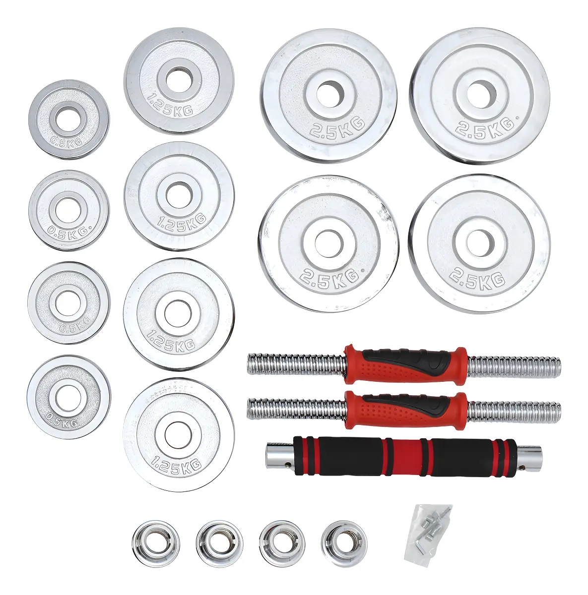 Set de Mancuernas 20kg de Acero Inxidable SMAI20