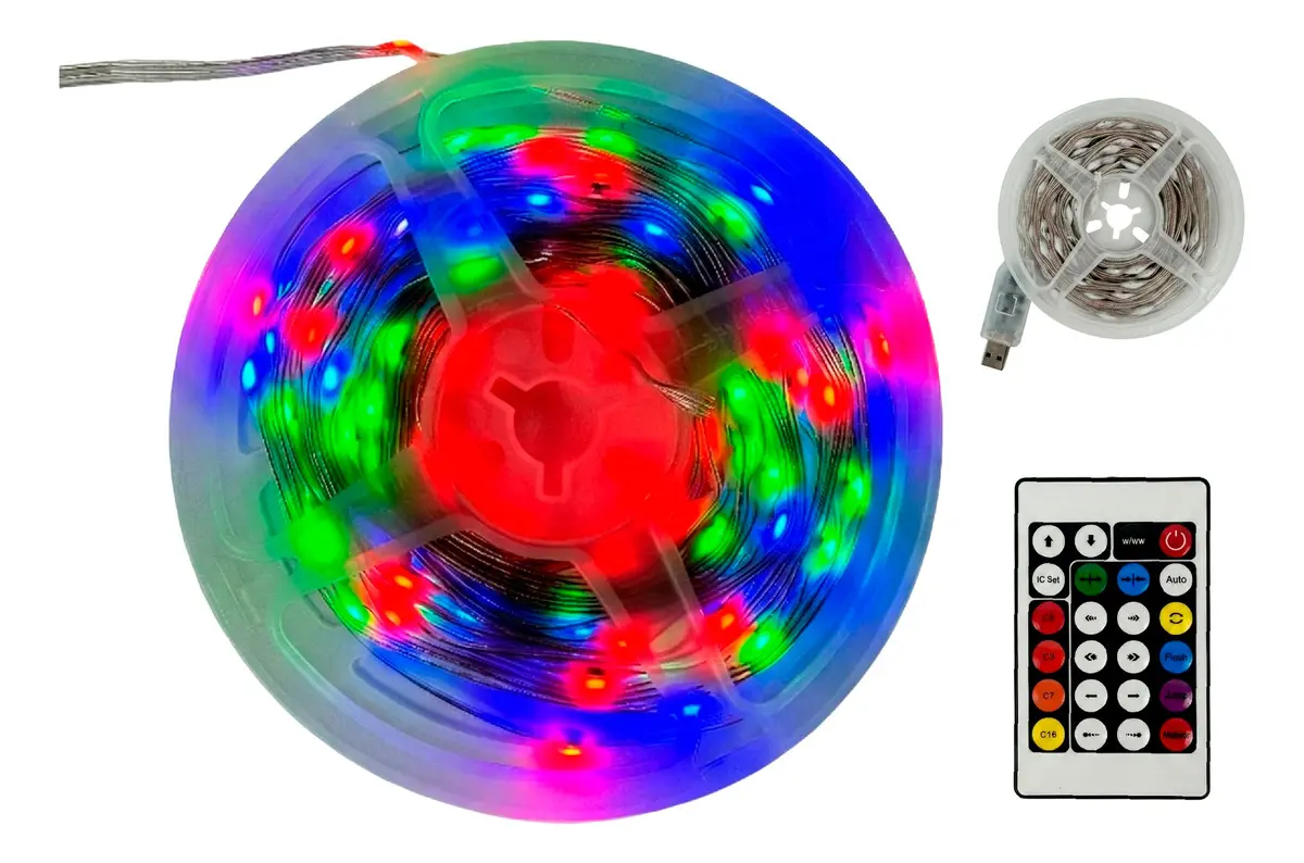Tira LED USB 10 Metros RGB TIR003