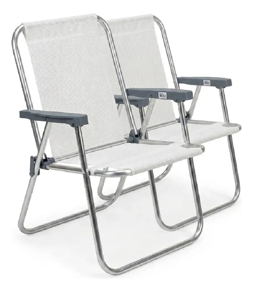 [2X 23501 BLANCO 0727373351705] Combo 2X Silla Bel Alta Aluminio Sannet Blanco 23501