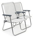 Combo 2X Silla Bel Alta Aluminio Sannet Blanco 23501