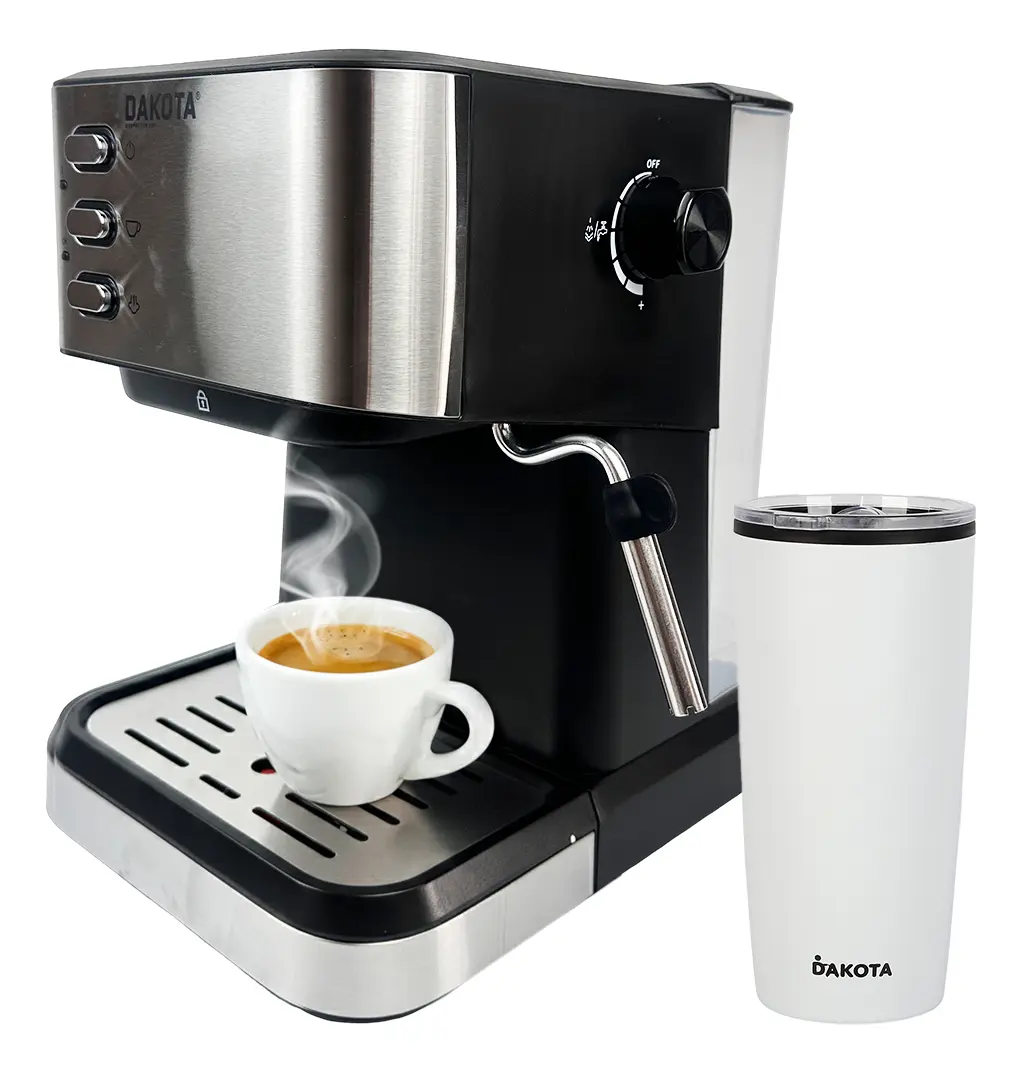 Combo Cafetera 2 en 1 + Vaso Térmico Blanco CAF001
