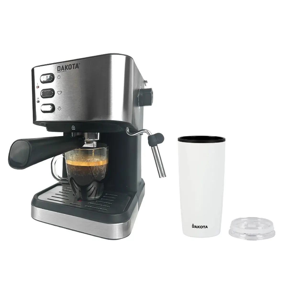 Combo Cafetera 3 en 1 + Vaso Térmico Blanco CAF002