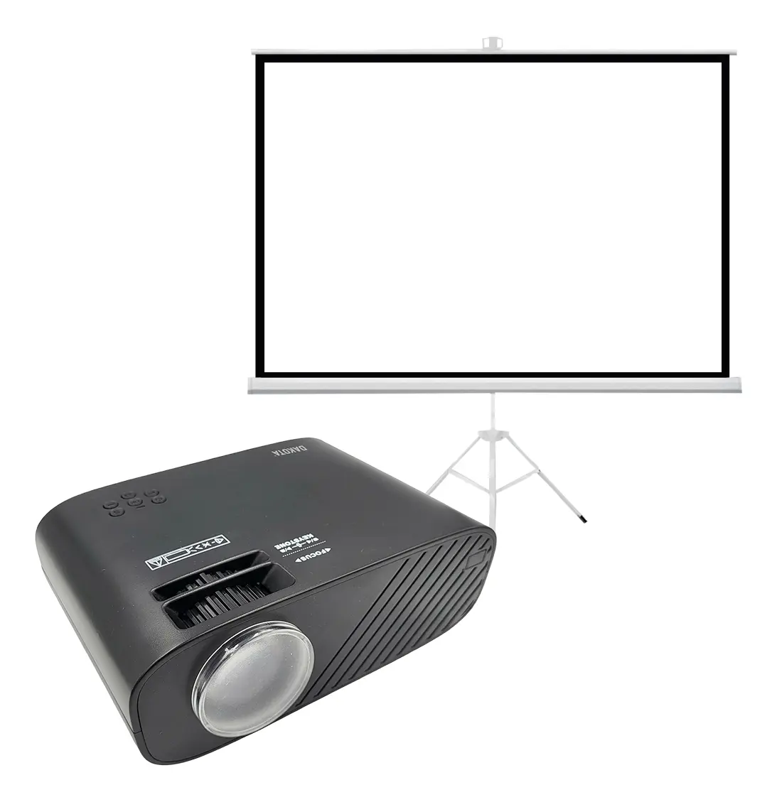 [PLW100 + PP002] Combo + Proyector LED 720P + Pantalla Portátil con Tripode PLW100