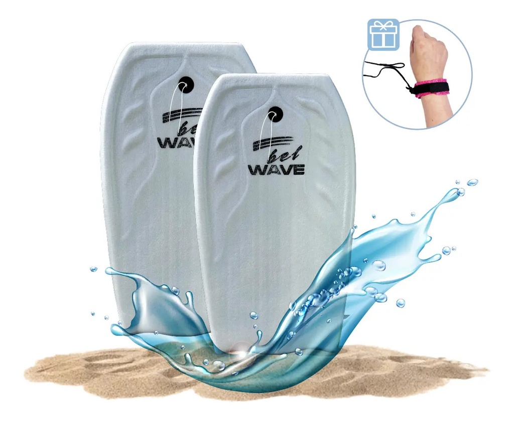 [2X 30000 GRIS 0714604481225] Combo X2 Tabla Bodyboard 58cm Gris