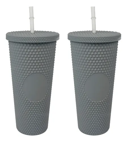 [2X V650PGO] Combo 2 Vaso 650ml Gris Oscuro V650P