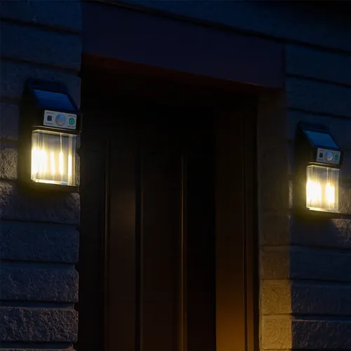 [2X LEDSM 02] Combo X2 Aplique LED 2 Velas C/Sensor de Movimiento LEDSM02
